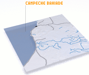 3d view of Bahía de Campeche